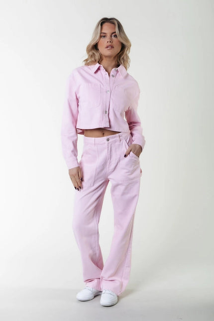 Tinsley Denim Worker Pants | Candy Pink