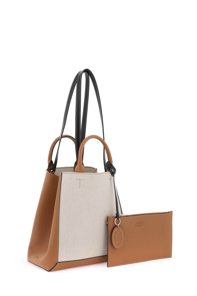 Tod's canvas & leather small tote bag-women > bags > general > tote bags-Tod'S-os-Mixed colours-Urbanheer