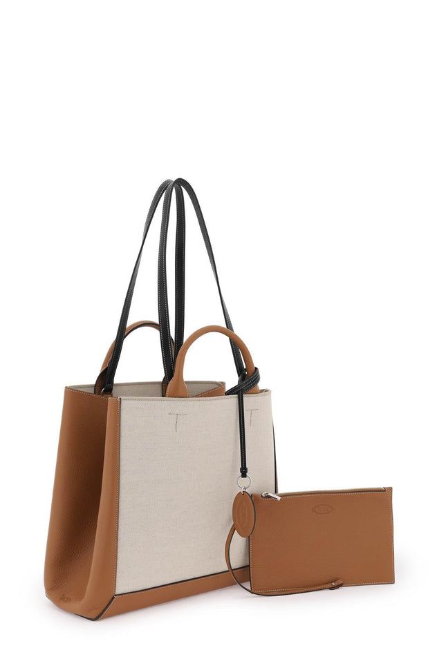 Tod's canvas & leather tote bag-women > bags > general > tote bags-Tod'S-os-Mixed colours-Urbanheer