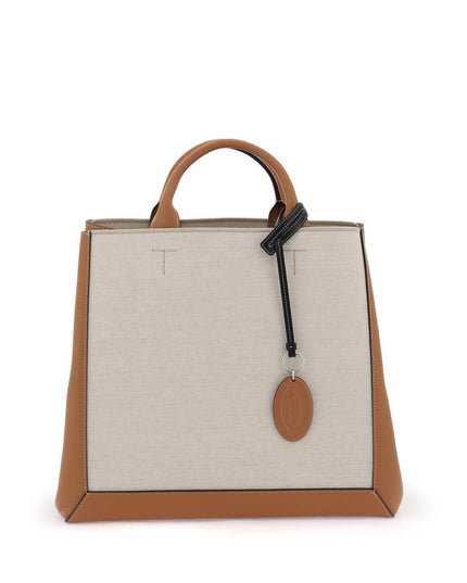 Tod'S canvas & leather tote bag