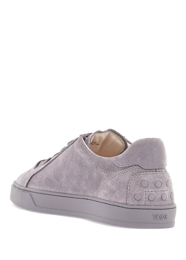 Tod'S lace-up shoes in suede mouse grey with rubber sole