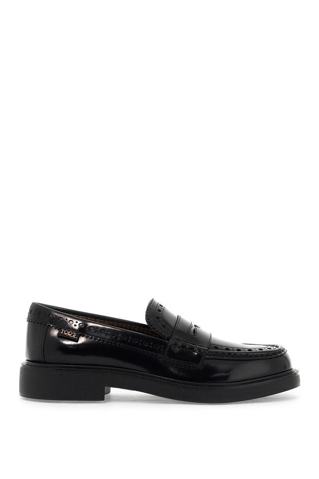 Tod'S leather brogue loafers - Black