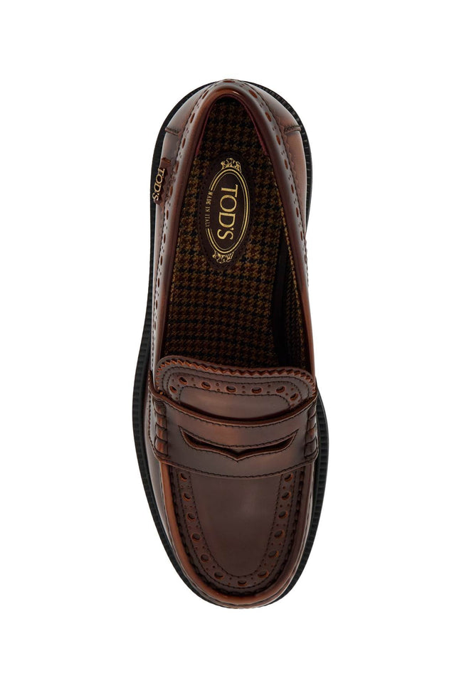 Tod'S leather brogue loafers - Brown