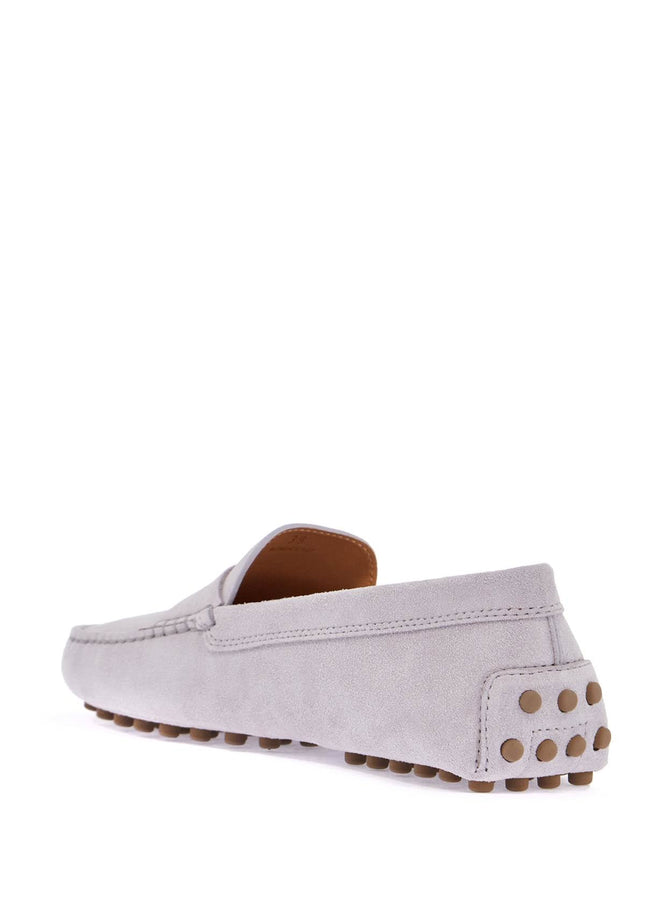 Tod'S light grey suede leather driving moccasin