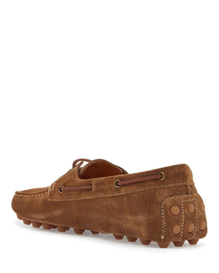 Tod'S light walnut leather driving moccasin made in italy