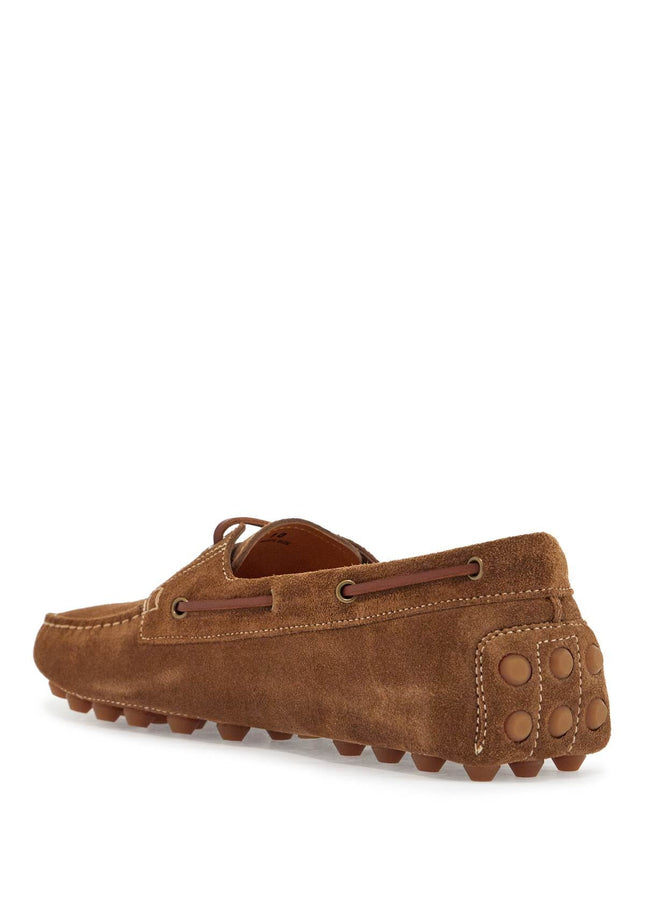 Tod'S light walnut leather driving moccasin made in italy