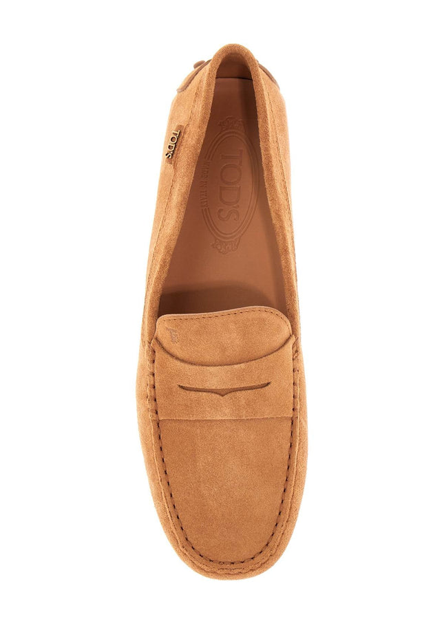 Tod'S men's suede leather loafers in cognac