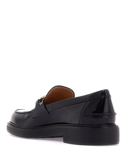 Tod'S metal logo loafers with metal detailing