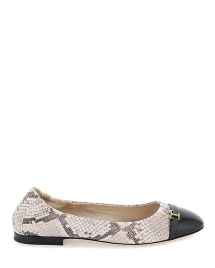 Tod'S snake-printed leather ballet flats