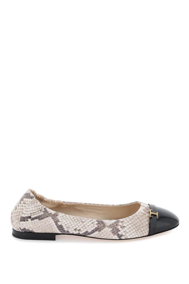 Tod'S snake-printed leather ballet flats