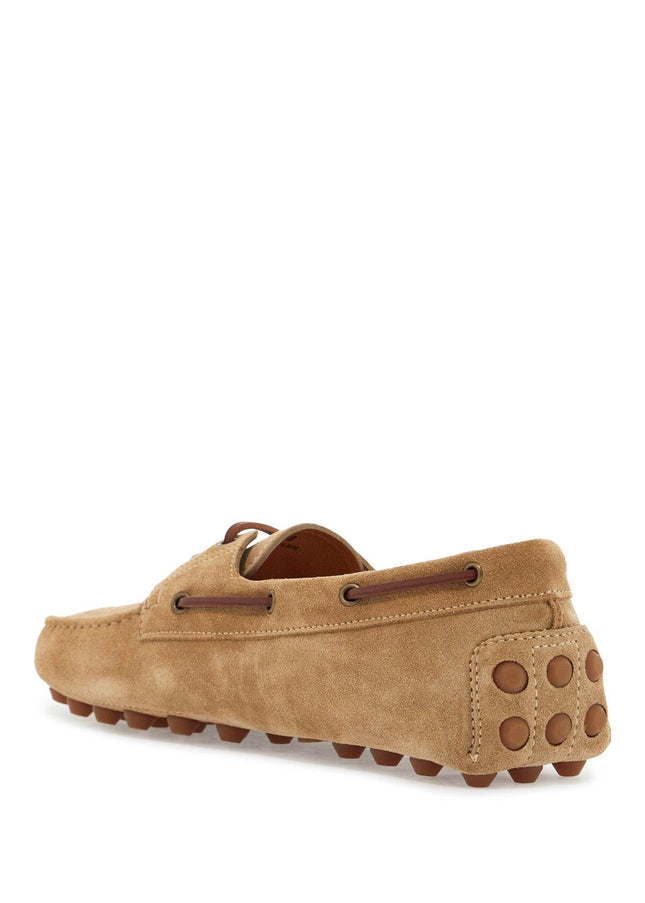 Tod'S suede biscuit leather loafers with rubber sole