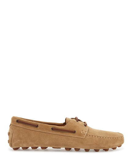 Tod'S suede biscuit leather loafers with rubber sole