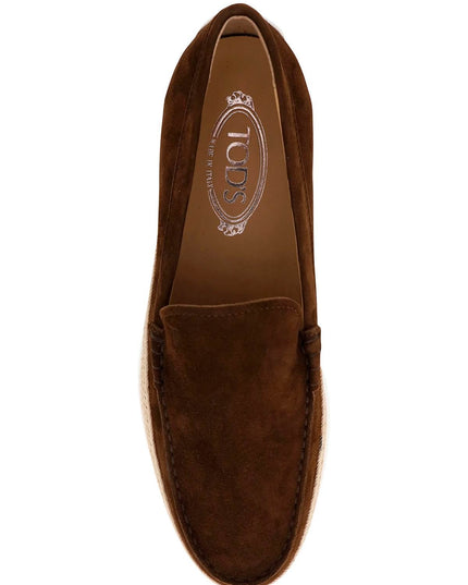 Tod'S suede slip-on with rafia insert