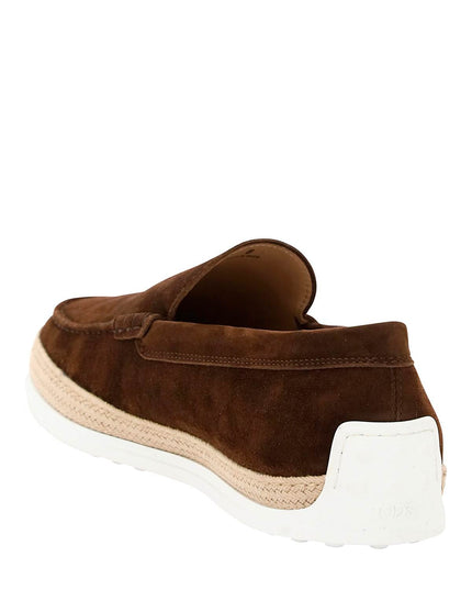 Tod'S suede slip-on with rafia insert