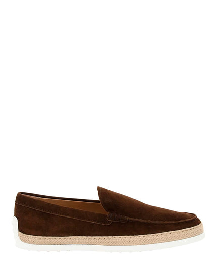 Tod'S suede slip-on with rafia insert