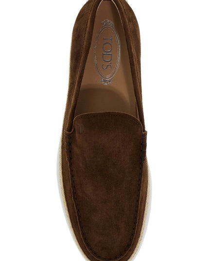 Tod'S suede slip-on with rafia insert