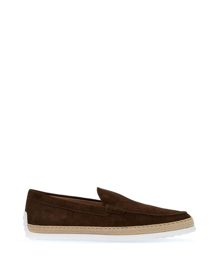 Tod'S suede slip-on with rafia insert