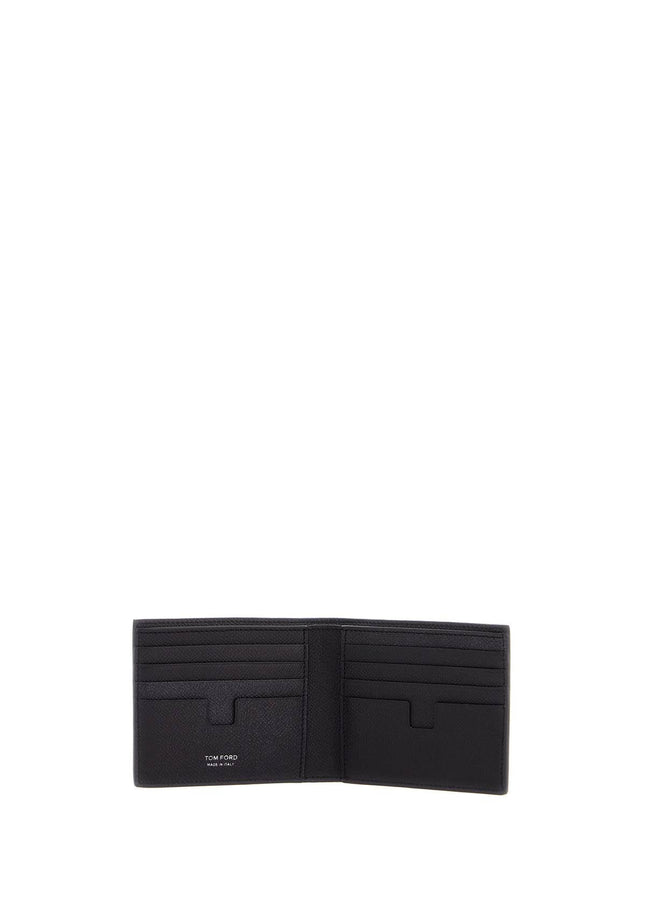 Tom Ford compact foldable black calfskin wallet made in italy