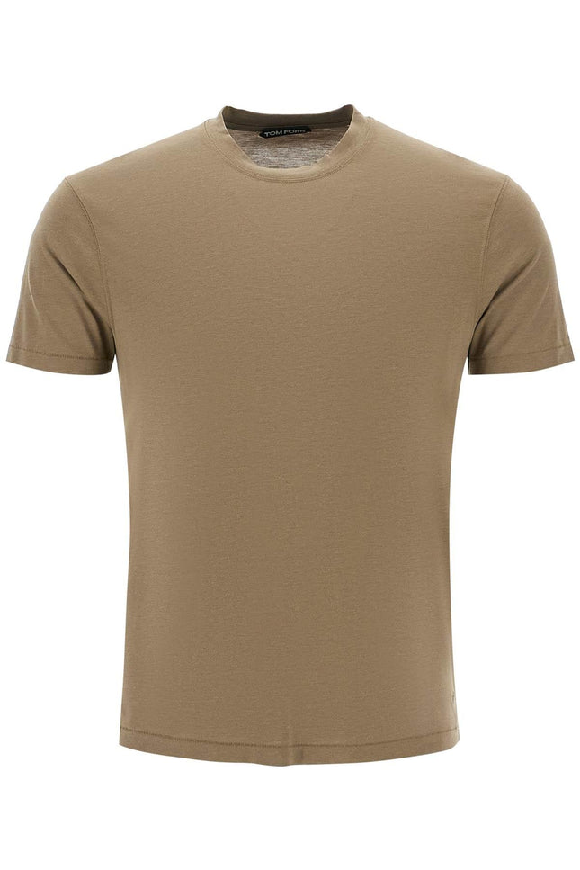 Tom Ford cottono and lyocell t-shirt - Khaki