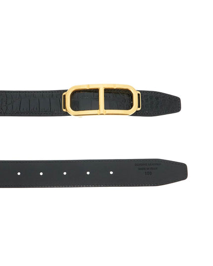 Tom Ford reversible belt with t buckle