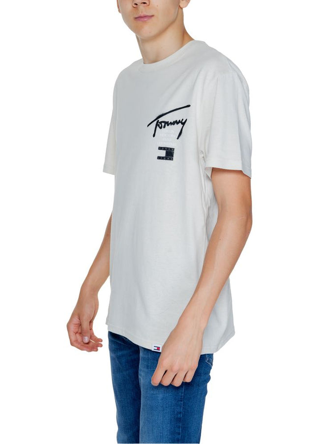 Tommy Hilfiger Jeans Beige Cotton Rigenerato T-Shirt