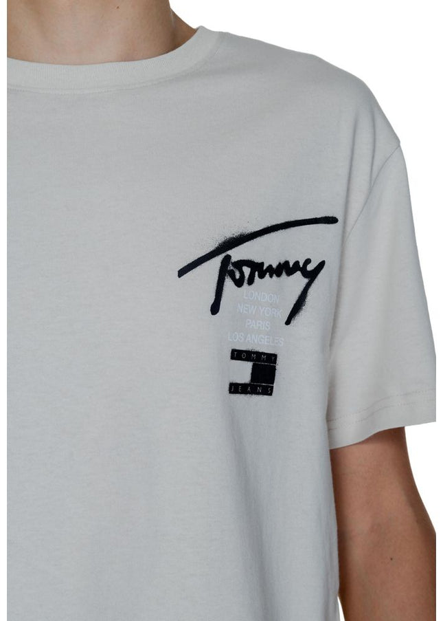 Tommy Hilfiger Jeans Beige Cotton Rigenerato T-Shirt