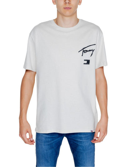 Tommy Hilfiger Jeans Beige Cotton Rigenerato T-Shirt