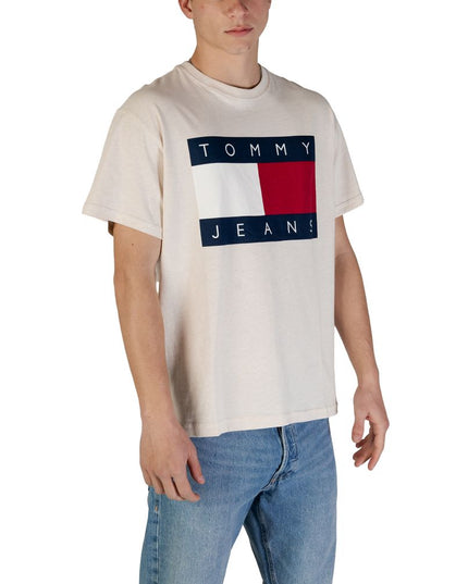 Tommy Hilfiger Jeans Beige Cotton T-Shirt