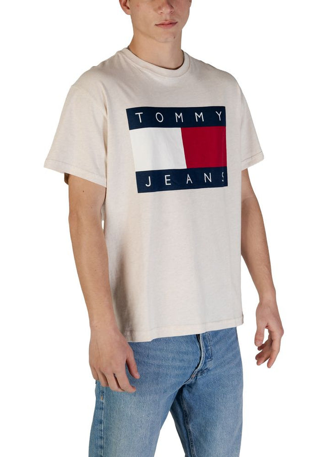 Tommy Hilfiger Jeans Beige Cotton T-Shirt