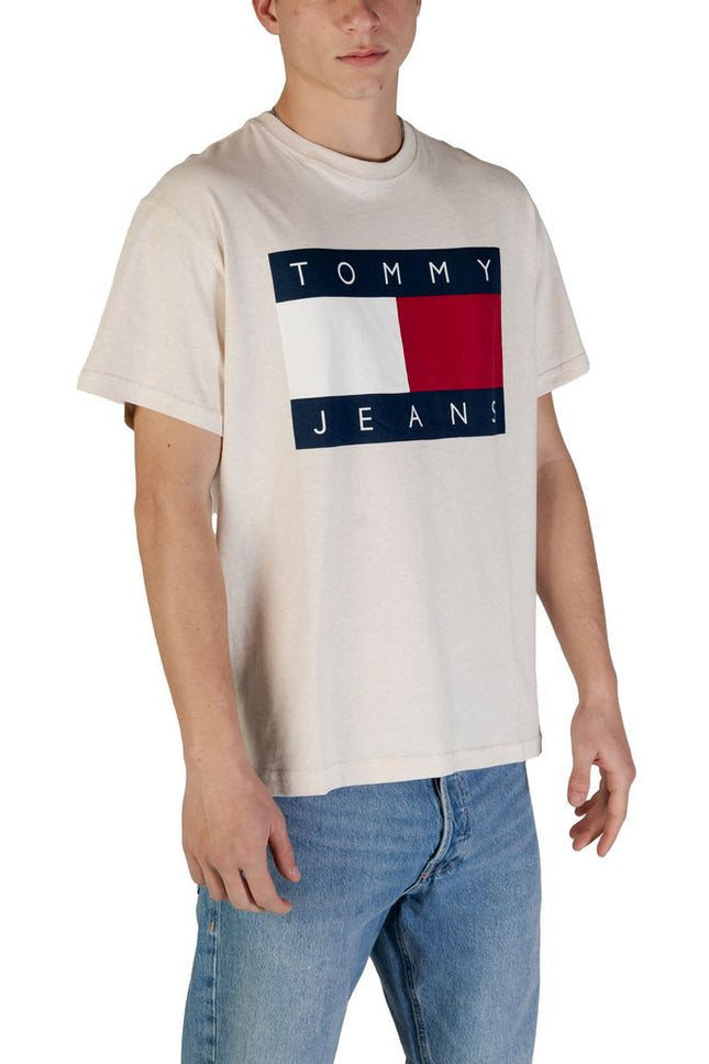 Tommy Hilfiger Jeans Beige Cotton T-Shirt