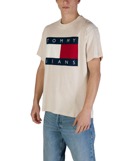 Tommy Hilfiger Jeans Beige Cotton T-Shirt