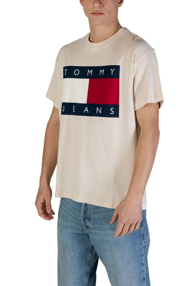 Tommy Hilfiger Jeans Beige Cotton T-Shirt