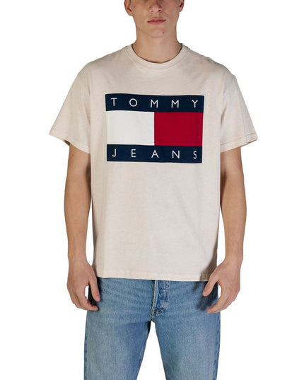 Tommy Hilfiger Jeans Beige Cotton T-Shirt