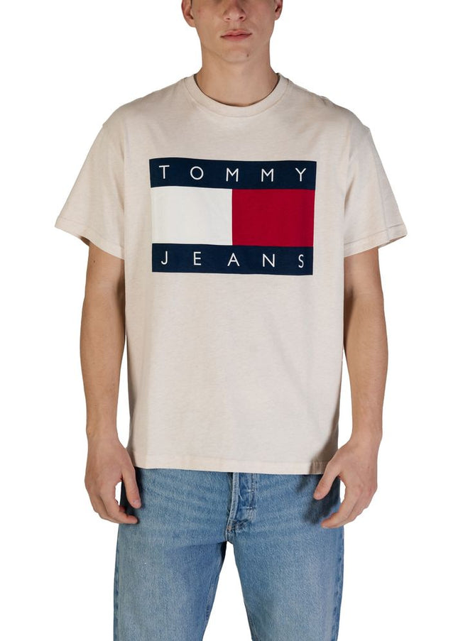 Tommy Hilfiger Jeans Beige Cotton T-Shirt