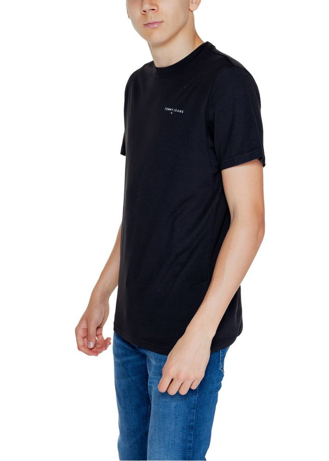 Tommy Hilfiger Jeans Black Cotton Rigenerato T-Shirt