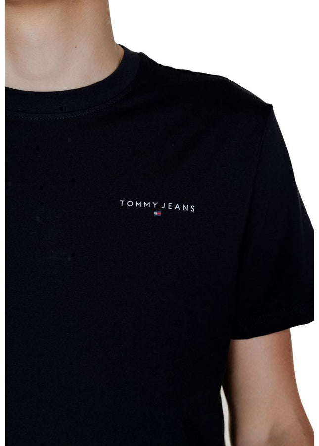 Tommy Hilfiger Jeans Black Cotton Rigenerato T-Shirt