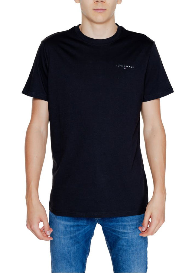 Tommy Hilfiger Jeans Black Cotton Rigenerato T-Shirt