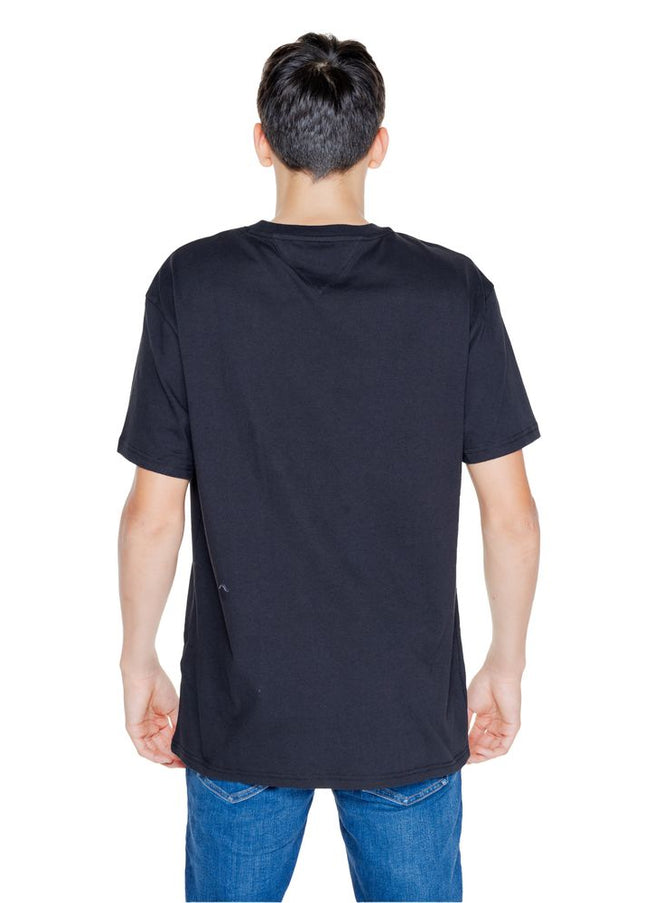 Tommy Hilfiger Jeans Black Cotton Rigenerato T-Shirt