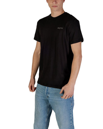 Tommy Hilfiger Jeans Black Cotton Rigenerato T-Shirt