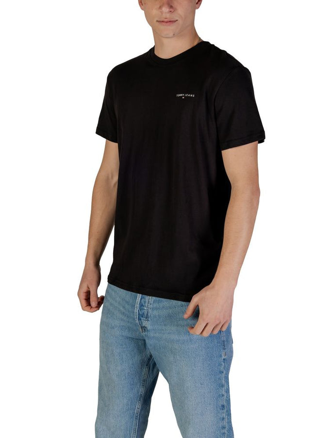 Tommy Hilfiger Jeans Black Cotton Rigenerato T-Shirt