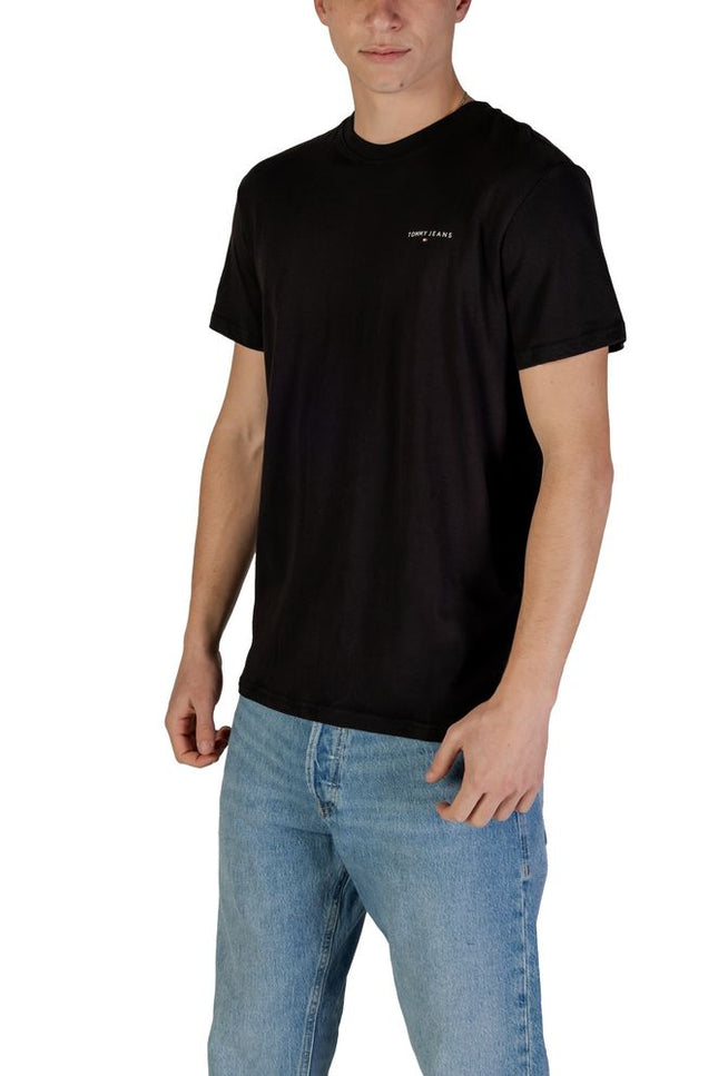 Tommy Hilfiger Jeans Black Cotton Rigenerato T-Shirt