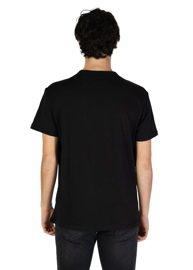 Tommy Hilfiger Jeans Black Cotton Rigenerato T-Shirt