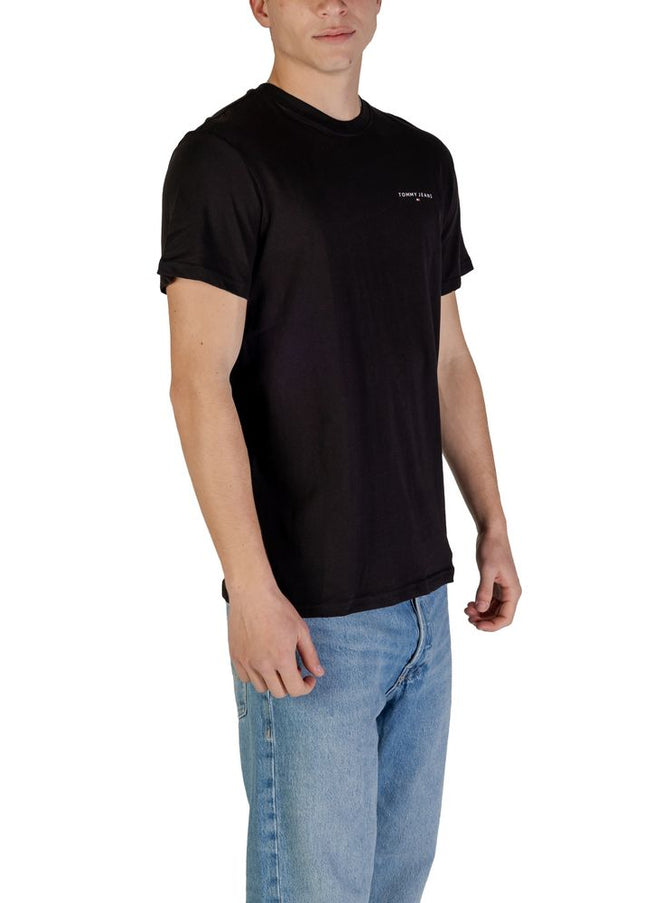 Tommy Hilfiger Jeans Black Cotton Rigenerato T-Shirt