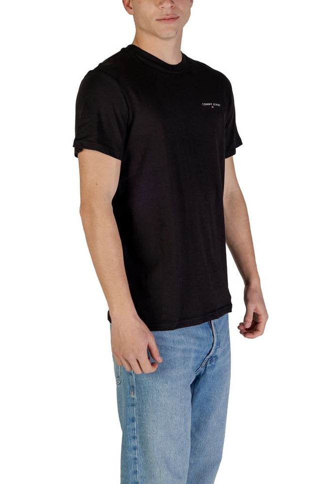 Tommy Hilfiger Jeans Black Cotton Rigenerato T-Shirt