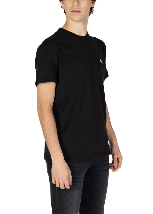 Tommy Hilfiger Jeans Black Cotton Rigenerato T-Shirt