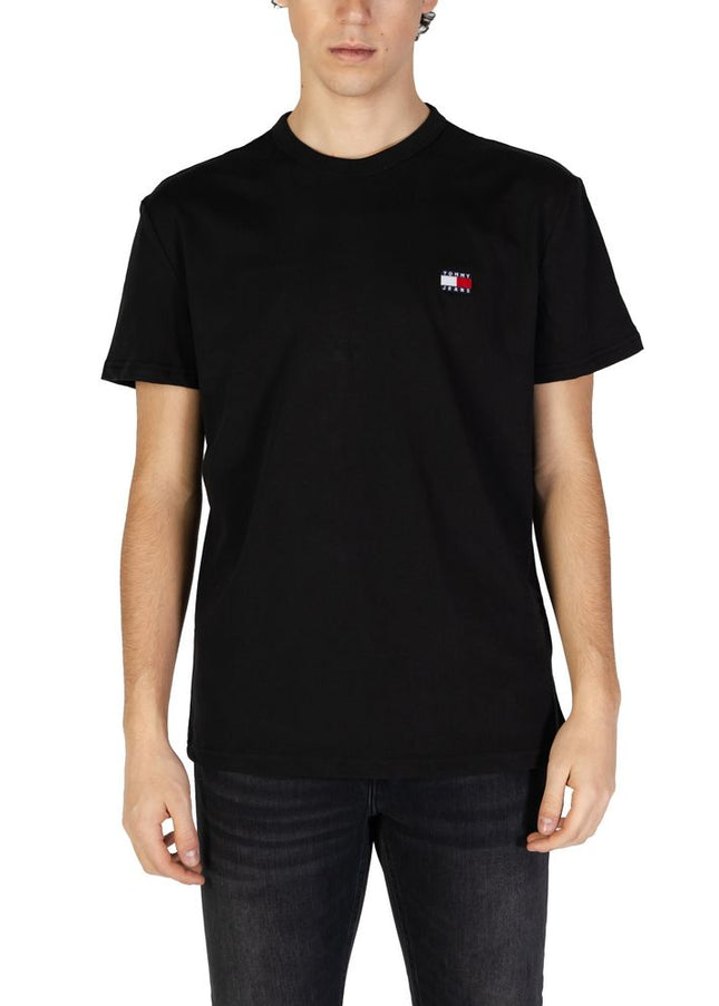 Tommy Hilfiger Jeans Black Cotton Rigenerato T-Shirt