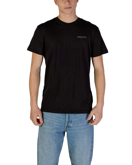 Tommy Hilfiger Jeans Black Cotton Rigenerato T-Shirt