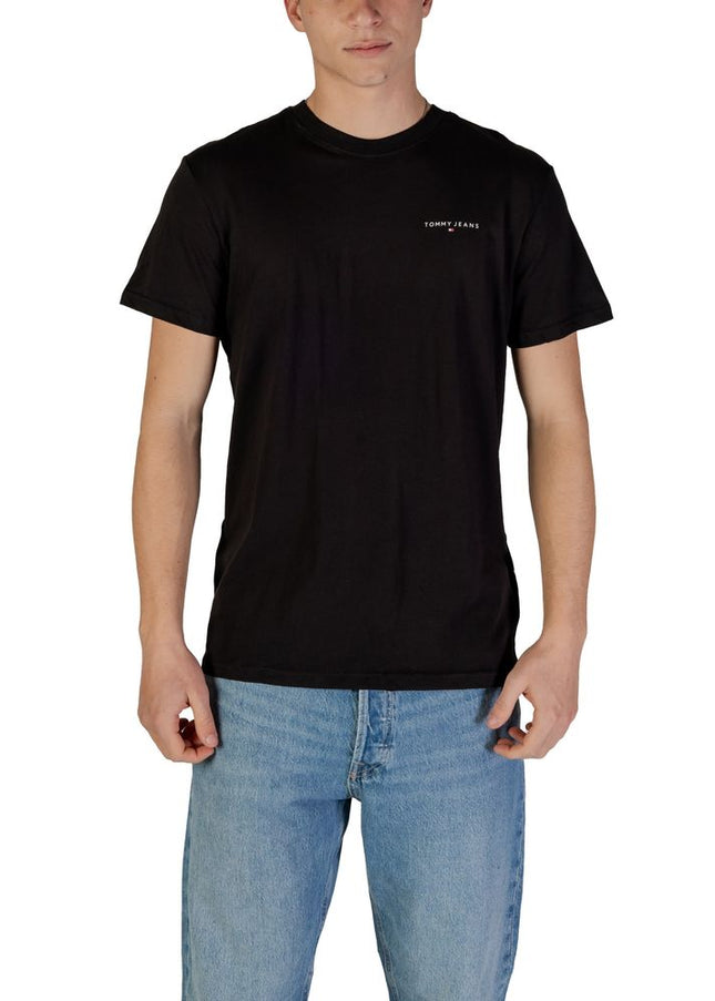 Tommy Hilfiger Jeans Black Cotton Rigenerato T-Shirt