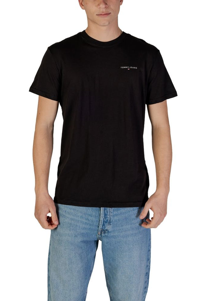 Tommy Hilfiger Jeans Black Cotton Rigenerato T-Shirt