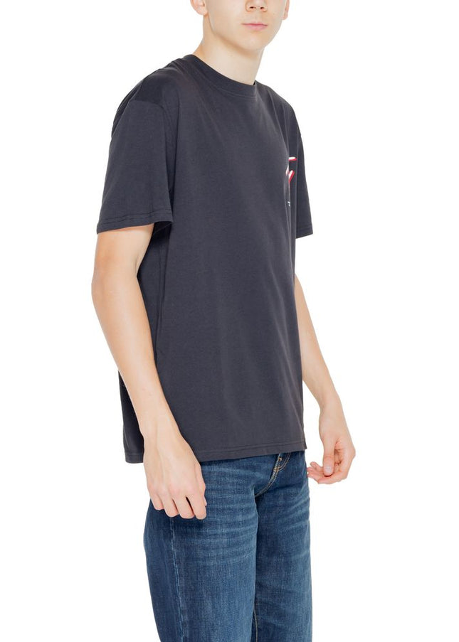 Tommy Hilfiger Jeans Black Cotton T-Shirt